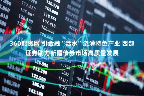 360配资网 引金融“活水”浇灌特色产业 西部证券助力新疆债券市场高质量发展
